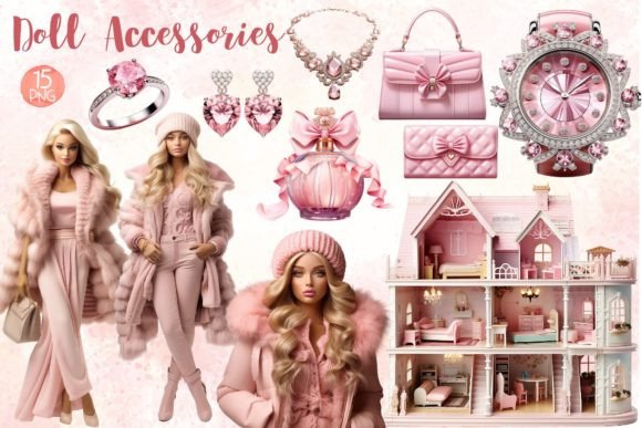 Download Doll Accessories Watercolor Sublimation - Accessories Collection