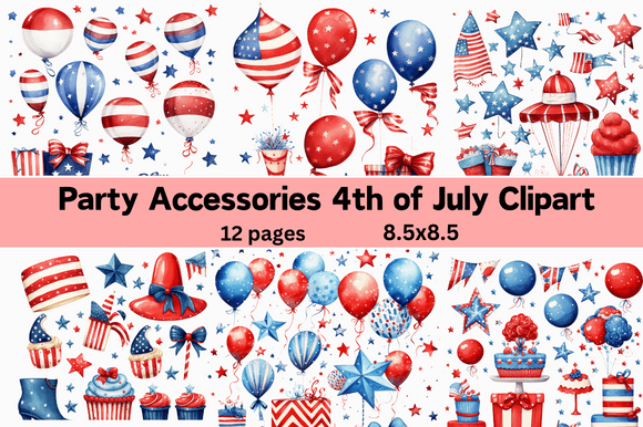 Download Party Accessories 4th of July Clipart - Accessories Collection