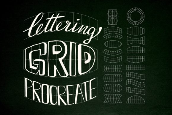 Download Lettering Grid for Procreate Stamp Brush - Lettering Collection