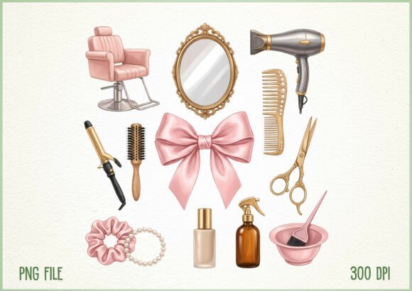 Download Hair Stylist Tools Salon Accessories PNG - Accessories Collection