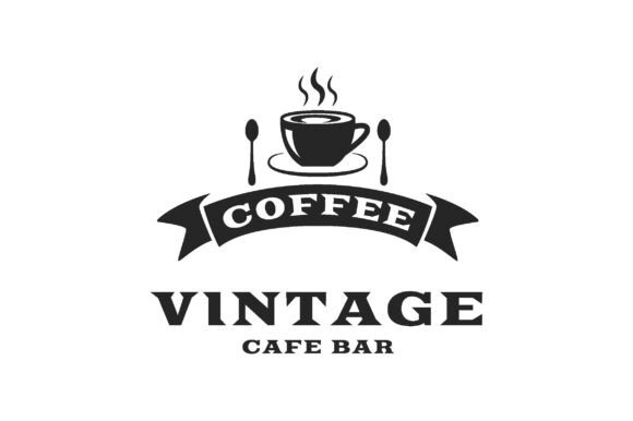Download Vintage Coffee Logo Cafe Bar Emblem - Coffee Collection