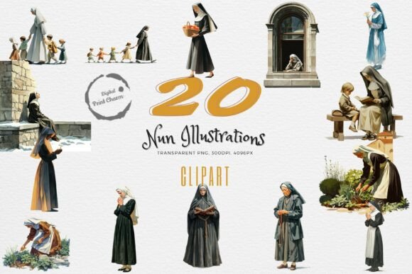 Download Serene Character Art: the Nun - Serene Collection