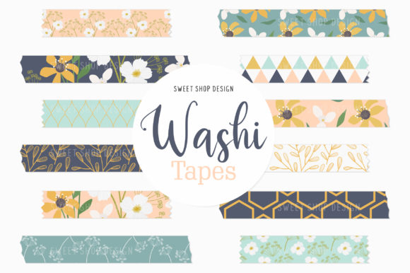 Download Digital Washi Tape Pretty Wild Flowers - Premium Resources