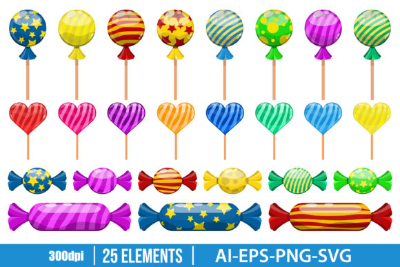 Download Sweet Candy Clipart Vector Design - Sweet Collection