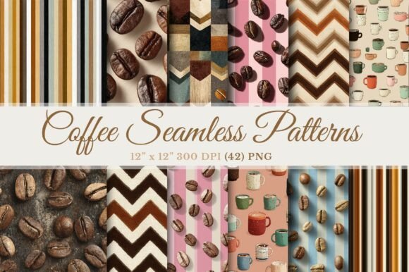 Download Coffee Seamless Patterns Bundle - Coffee Collection