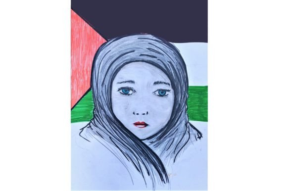 Download Palestine Muslim Girl Face Illustration - Muslim Collection