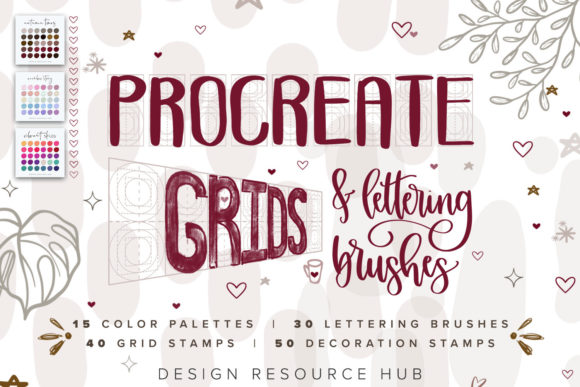 Download Procreate Lettering, Grid, &amp; Texture Set - Lettering Collection