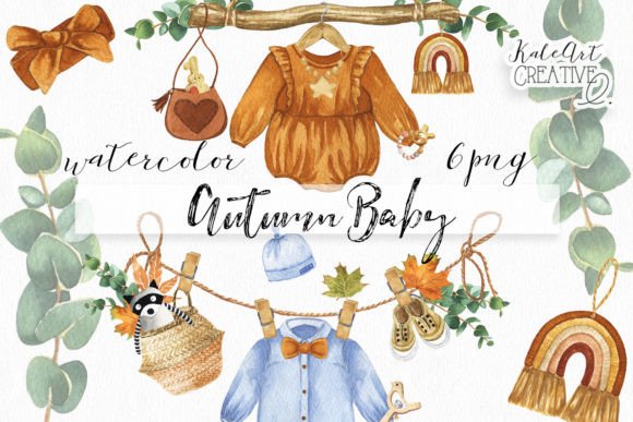Download Watercolor Autumn Baby Accessories. - Accessories Collection