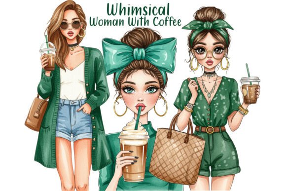Download Whimsical Fashion Girl Coffee - Coffee Collection