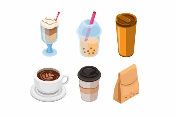 Download Coffee Shop Product Packaging Icon Set - Coffee Collection