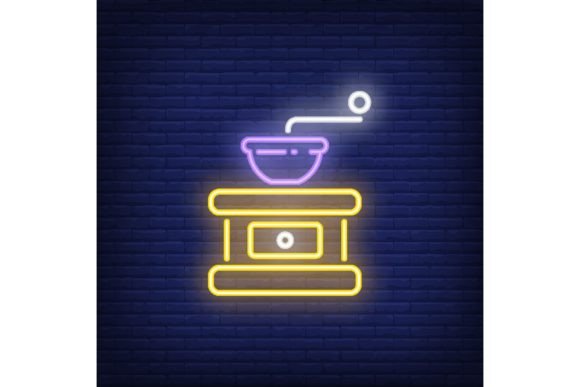 Download Manual Coffee Grinder Neon Sign. Cafe, C - Coffee Collection