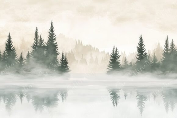 Download Serene Landscape a Misty Reflection - Serene Collection