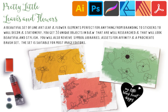 Download Pretty Little Leaves and Flowers - Premium Bundle