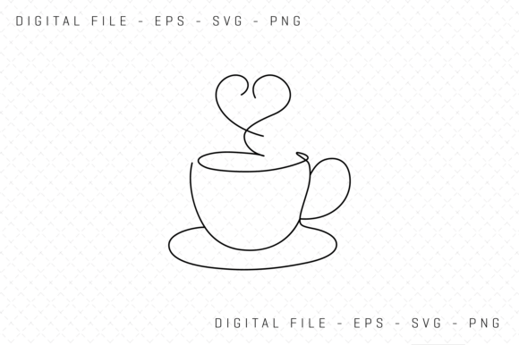Download Cup of Coffee or Tea One Line Art Svg - Coffee Collection