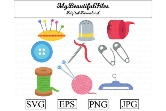 Download Sewing Accessories Clipart Illustration - Accessories Collection