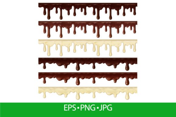 Download Realistic Sweet Chocolate Dripping, Flow - Sweet Collection
