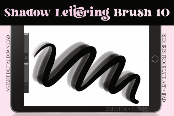 Download Procreate Shadow Lettering Brush 10 - Lettering Collection