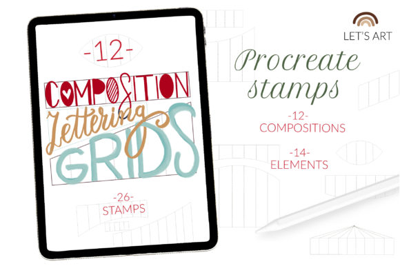 Download Lettering Grids Procreate Stamps Builder - Lettering Collection