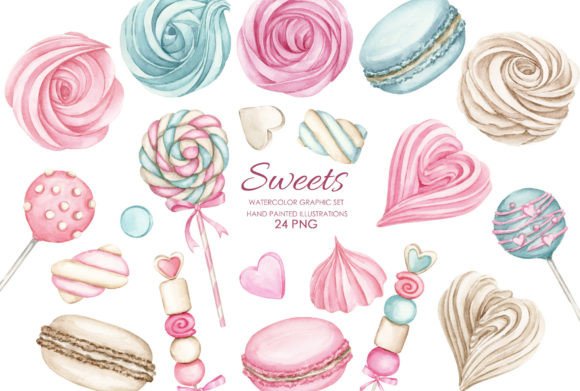 Download Watercolor Sweets Dessert Clipart - Sweet Collection