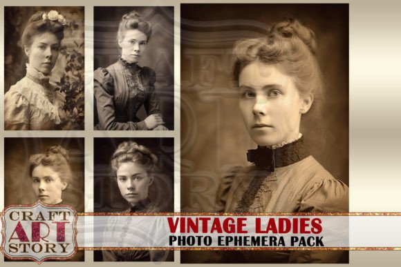 Download Vintage Photo PRETTY LADIES - Premium Resources