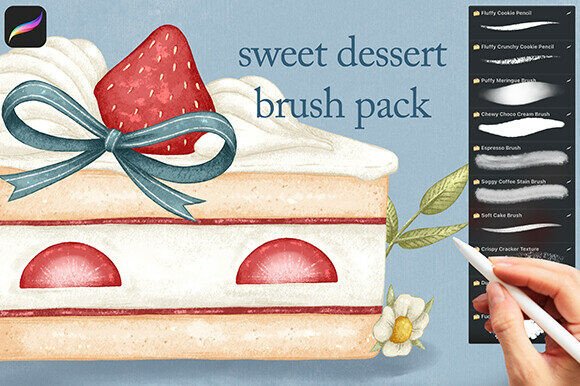 Download Sweet Dessert Procreate Brush Set - Sweet Collection