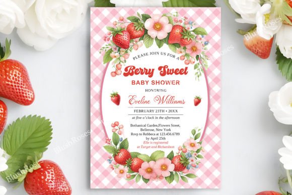 Download Berry Sweet Strawberry Pink Girl Invite - Sweet Collection