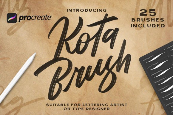 Download Kota Lettering Procreate Brushes - Lettering Collection