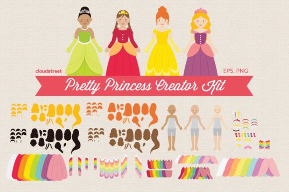 Download Pretty Princess Creator Kit Clipart Vector - Premium Resources